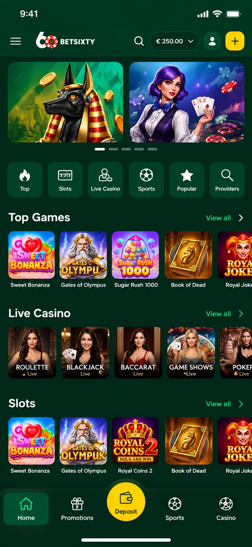 Application betsixty casino